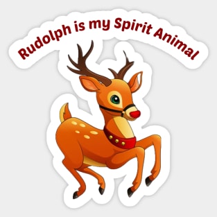 Rudolph Spirit Animal Sticker